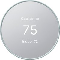 Google - Nest Smart Programmable Wifi Thermostat - Fog - Front_Zoom