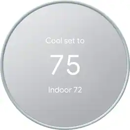 Google - Nest Smart Programmable Wifi Thermostat - Fog