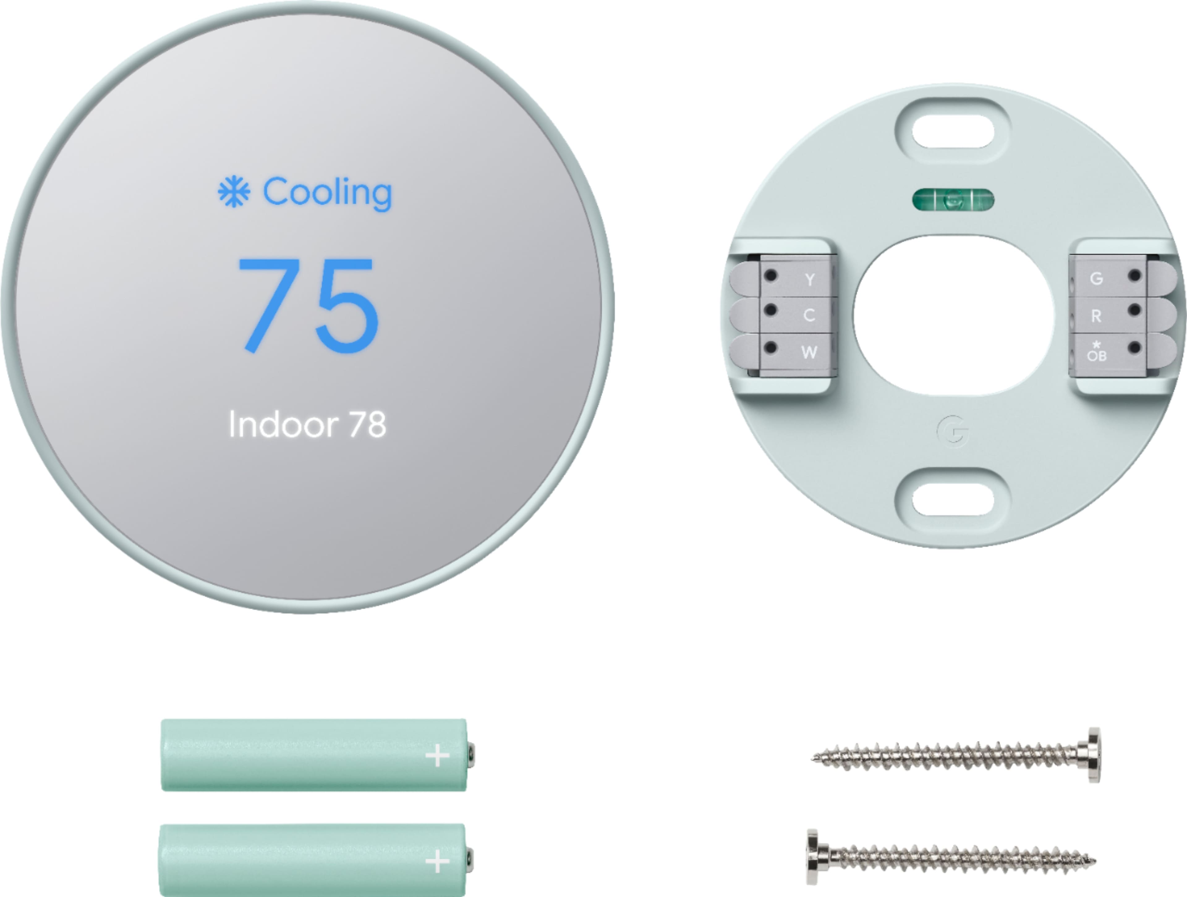Alt View 20. Google - Nest Smart Programmable Wifi Thermostat - Fog.