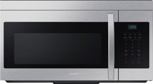 Samsung - Open Box 1.6 cu. ft. Over-the-Range Microwave with Auto Cook - Stainless steel - Front_Zoom