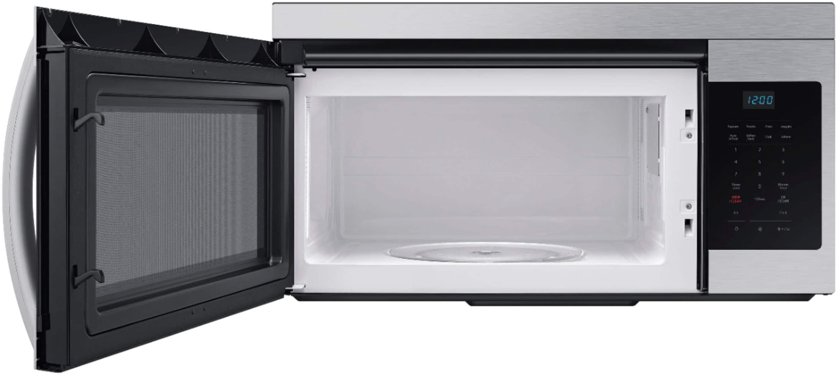 Alt View 13. Samsung - 1.6 cu. ft. Over-the-Range Microwave with Auto Cook - Stainless Steel.