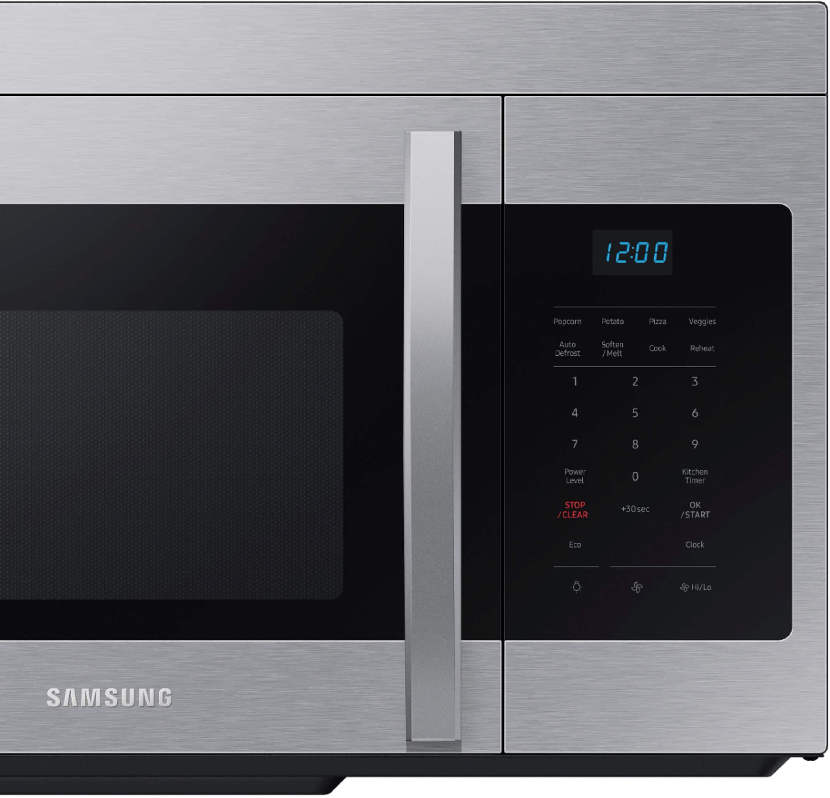 Alt View 14. Samsung - 1.6 cu. ft. Over-the-Range Microwave with Auto Cook - Stainless Steel.