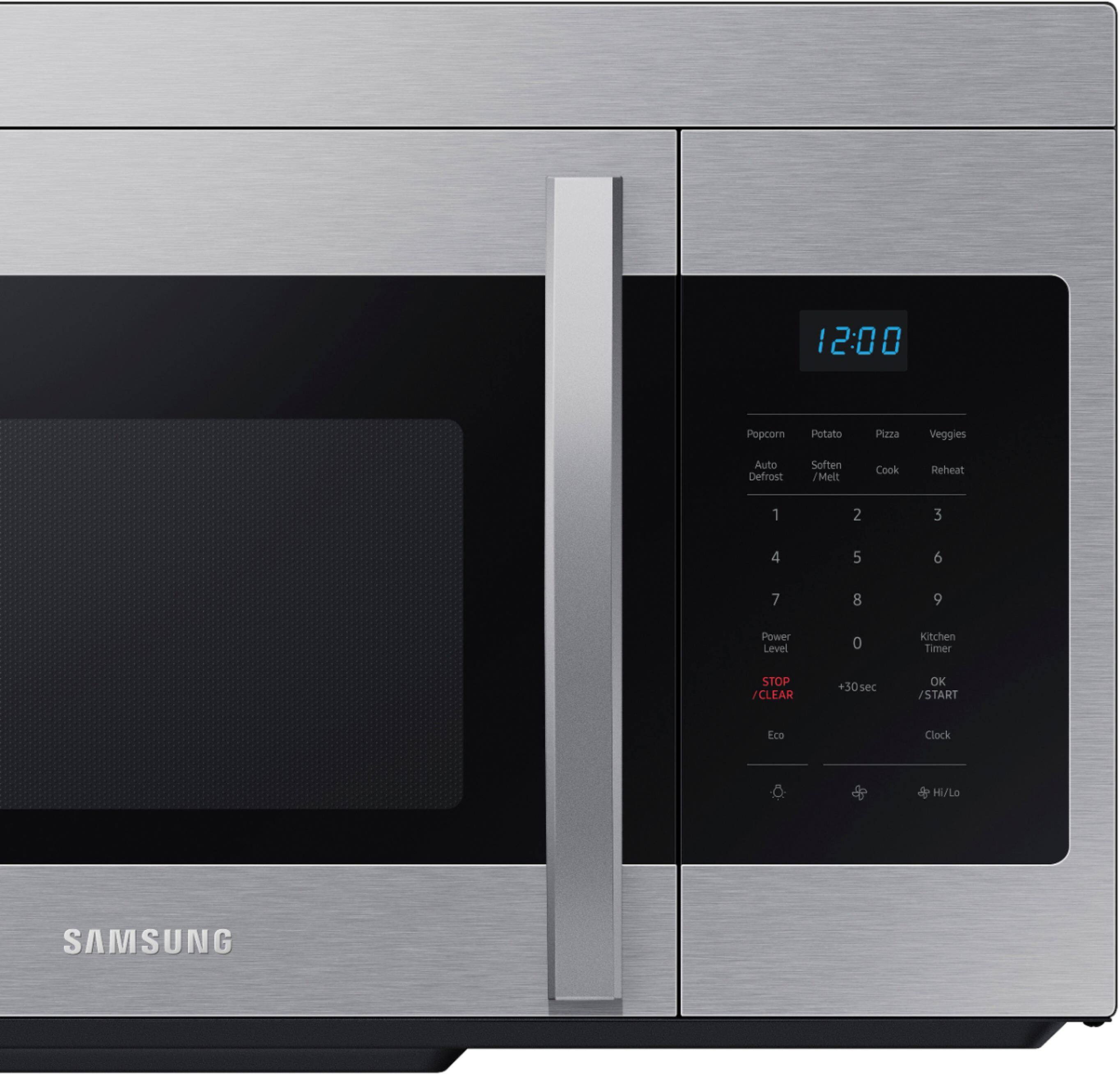 Alt View 14. Samsung - 1.6 cu. ft. Over-the-Range Microwave with Auto Cook - Stainless Steel.