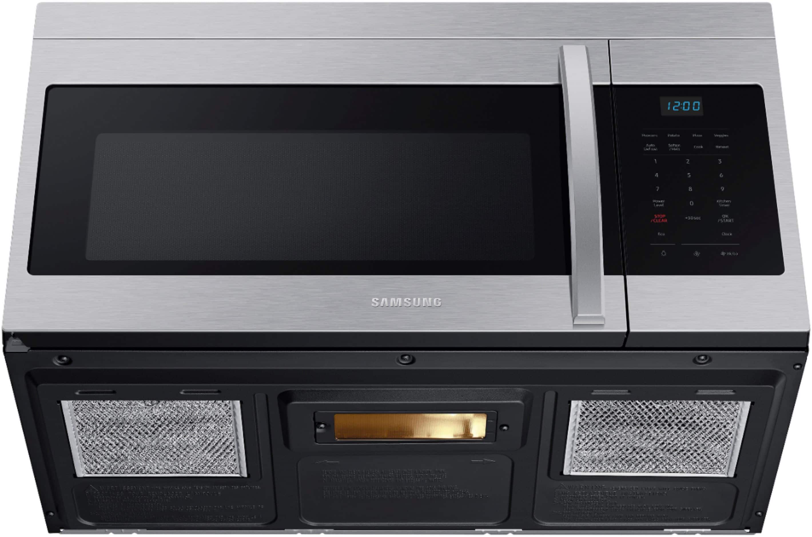 Alt View 15. Samsung - 1.6 cu. ft. Over-the-Range Microwave with Auto Cook - Stainless Steel.