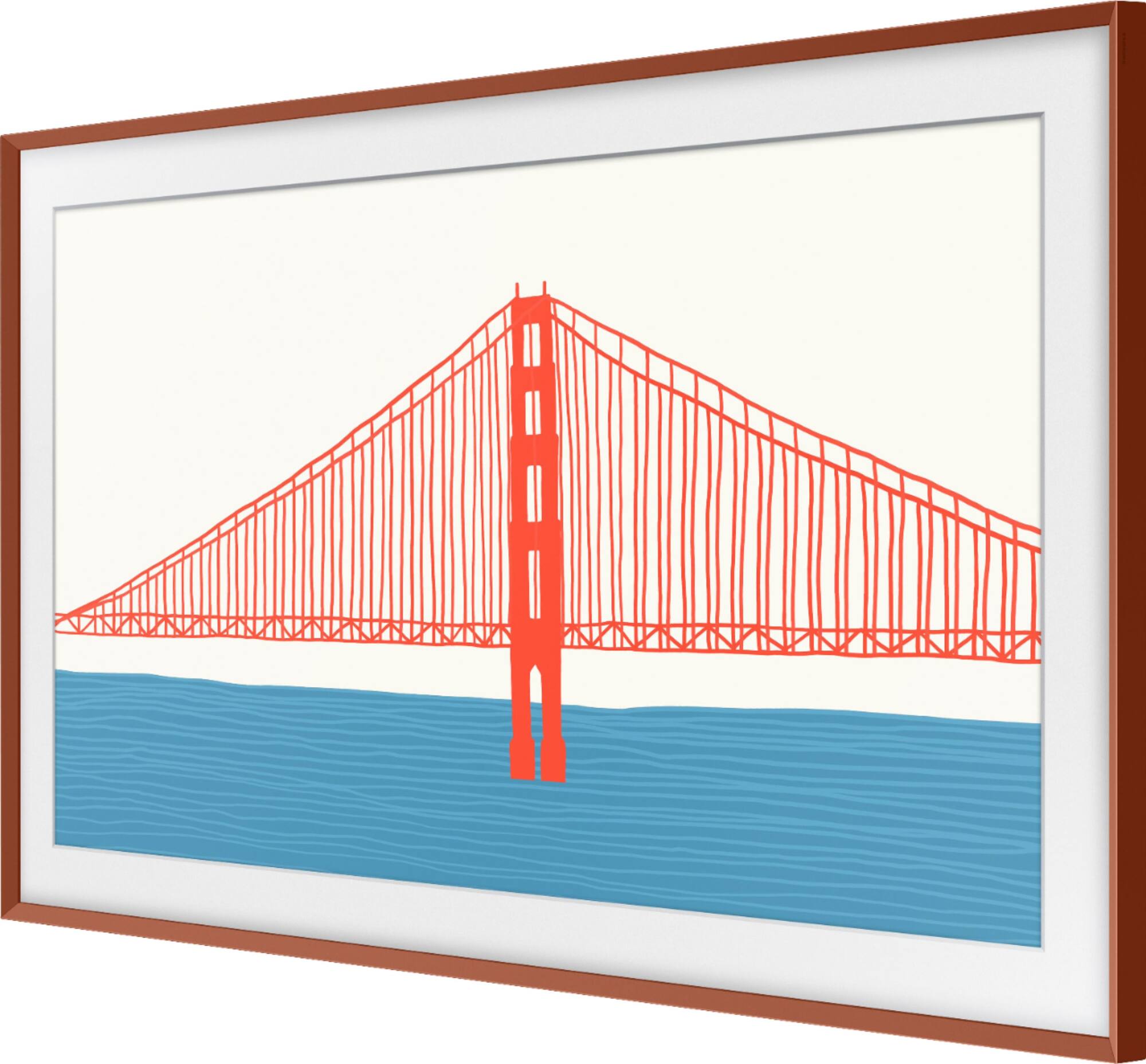 Zoom in on Front Zoom. Samsung - 55” The Frame Customizable Bezel - Beveled Brick Red.