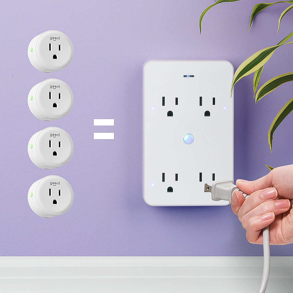 Best Buy: Geeni Dual Outlet Outdoor Wi-Fi Smart Plug Gray GN-OW102-103