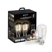Geeni - LUX ST19 Wi-Fi Smart Edison Bulb (2-Pack) - White - Front_Zoom