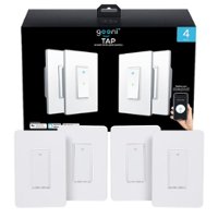 Geeni - Smart WiFi Light Switch - 4 pack - White - No Hub Required - Requires 2.4 GHz - White - Front_Zoom