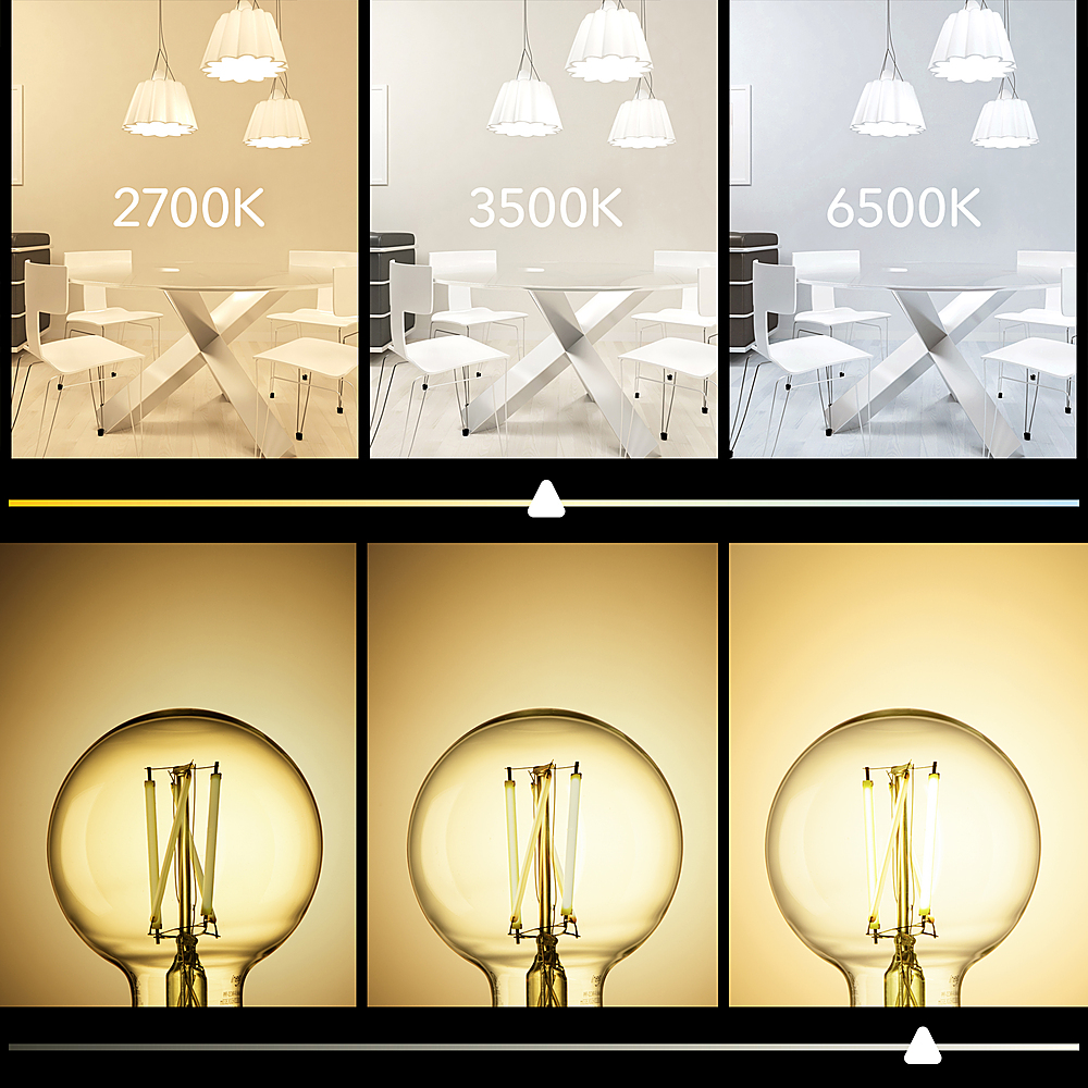 Left View: FEIT ELECTRIC - Smart LED E26 Light Bulb - Multicolor