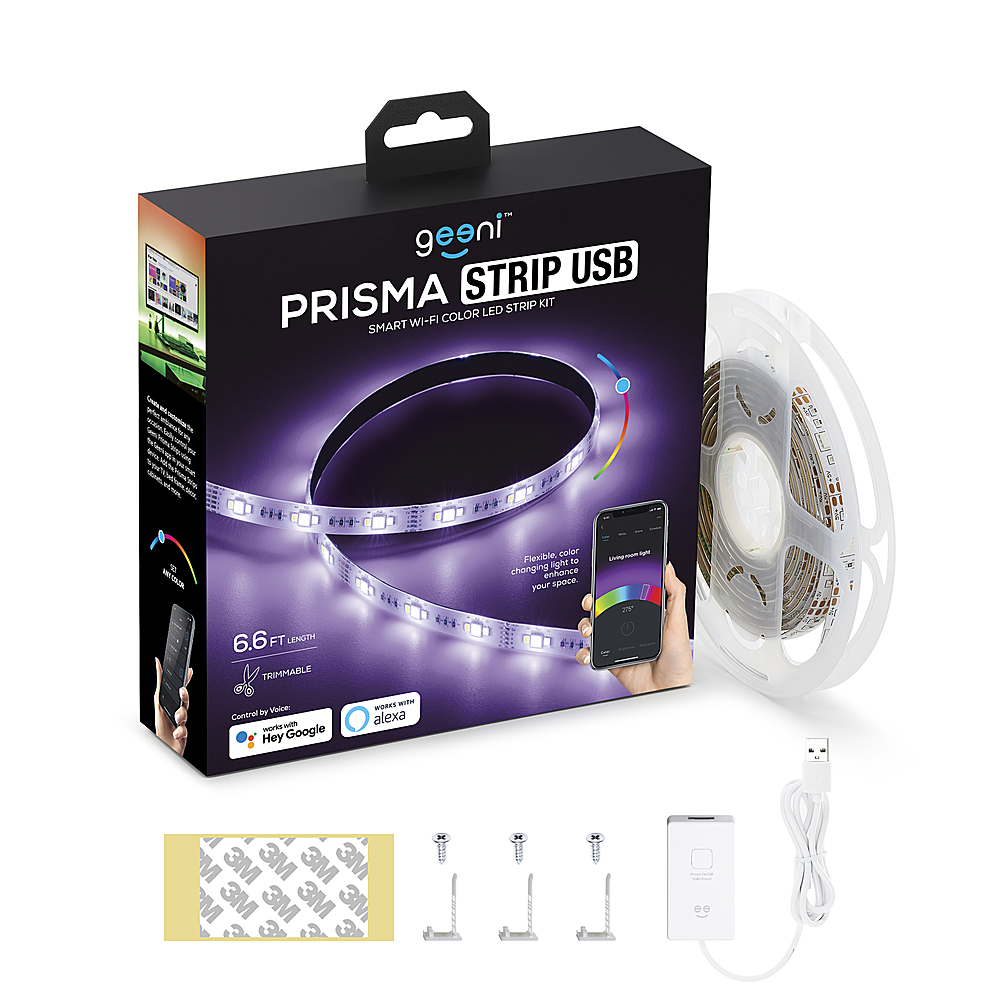 Fonetik Berolige Køre ud Geeni Prisma Smart LED Strip Lights (2M) Multicolor White GN-EW008-999 -  Best Buy