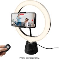 Bower - Ring light with rotating smart base - Black - Angle_Zoom