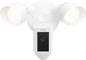 Ring - Floodlight Cam Plus Outdoor Wired 1080p Surveillance Camera - White - Front_Zoom