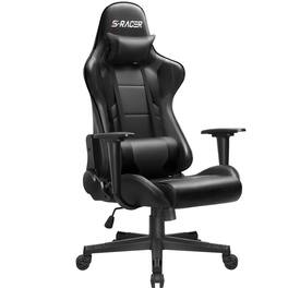 Homall - Gaming Chair Office Chair Ergonomic Adjustable High Back Computer Chair Desk Chair with Headrest & Lumbar Support - Black