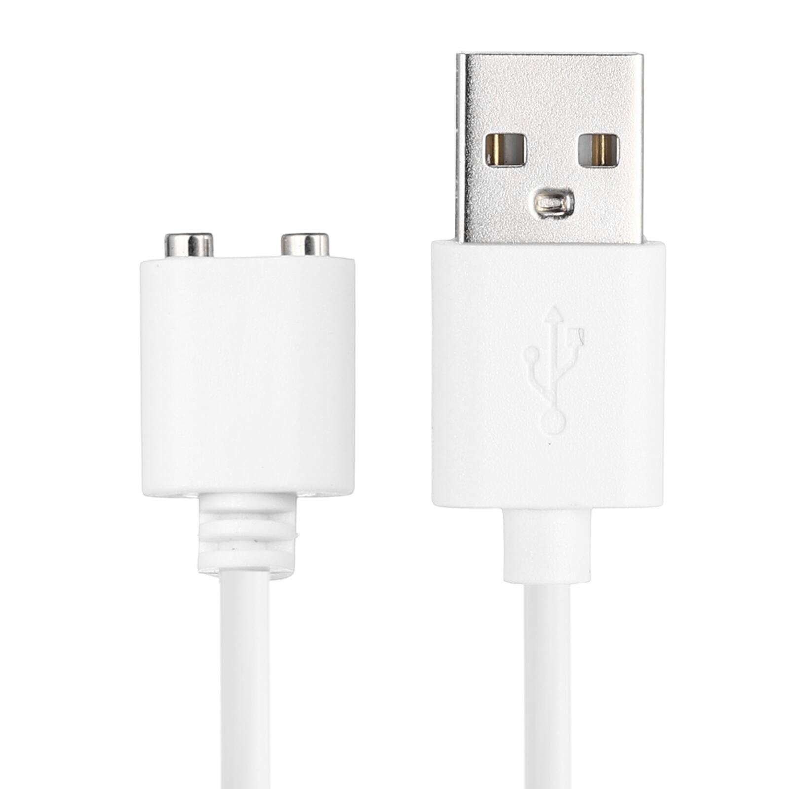 Front. Unique Bargains - Magnetic USB DC Charger Cable, 7mm, 2.6ft, USB, Smart Protect, Single Polarity - for Toys & Toothbrush - White.