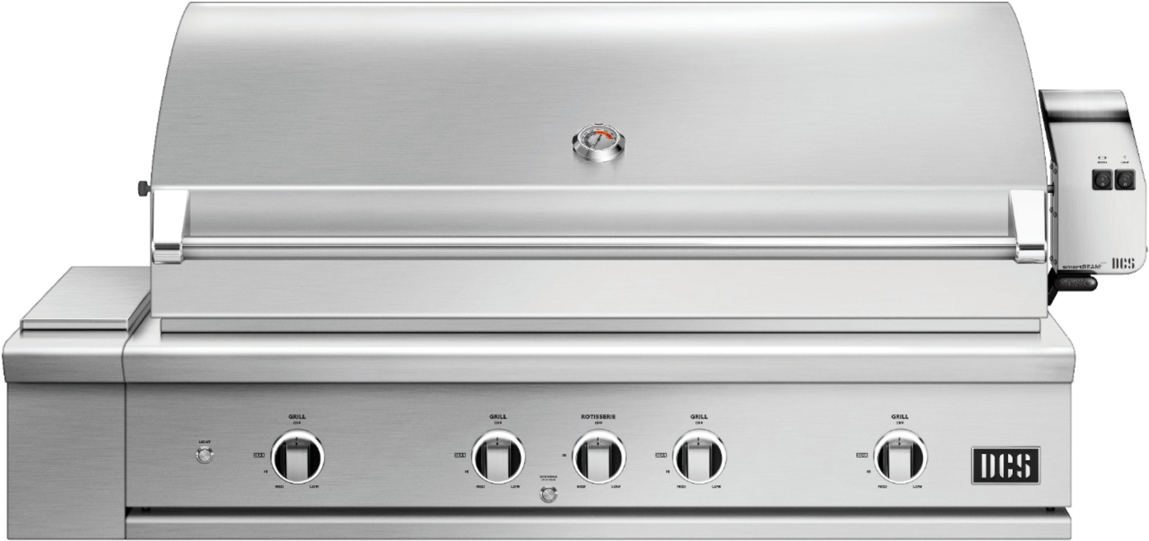 Angle View: DCS by Fisher & Paykel - Series 9 48 in. Grill Rotisserie and Charcoal Natural Gas - Stainless Steel