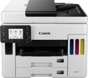 Canon - MAXIFY MegaTank GX7020 Wireless All-In-One Inkjet Printer with Fax - White - Front_Zoom