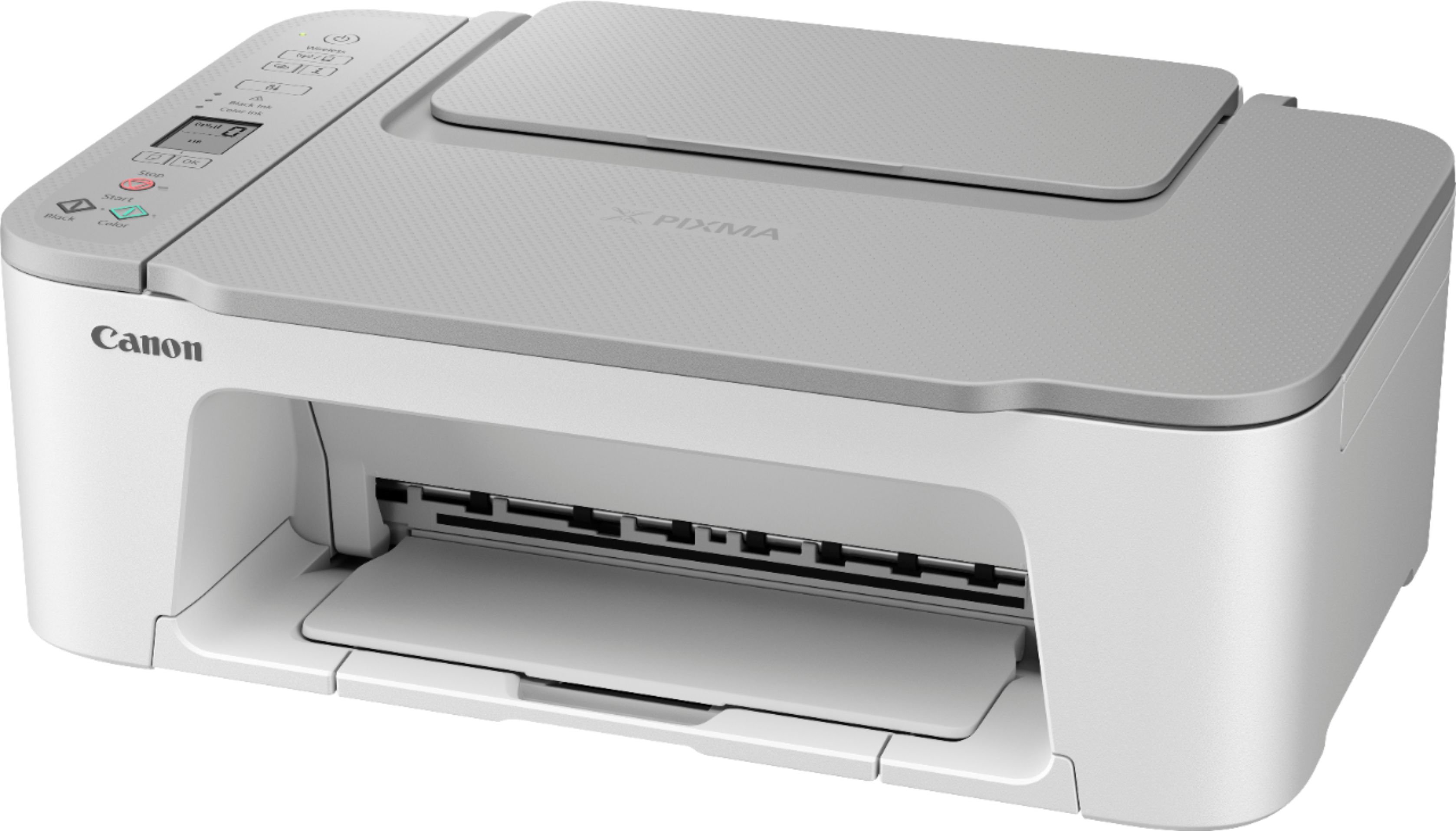 Angle View: Canon - PIXMA TS3520 Wireless All-In-One Inkjet Printer - White