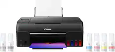 Front. Canon - PIXMA MegaTank G620 Wireless All-In-One Inkjet Printer - Black.