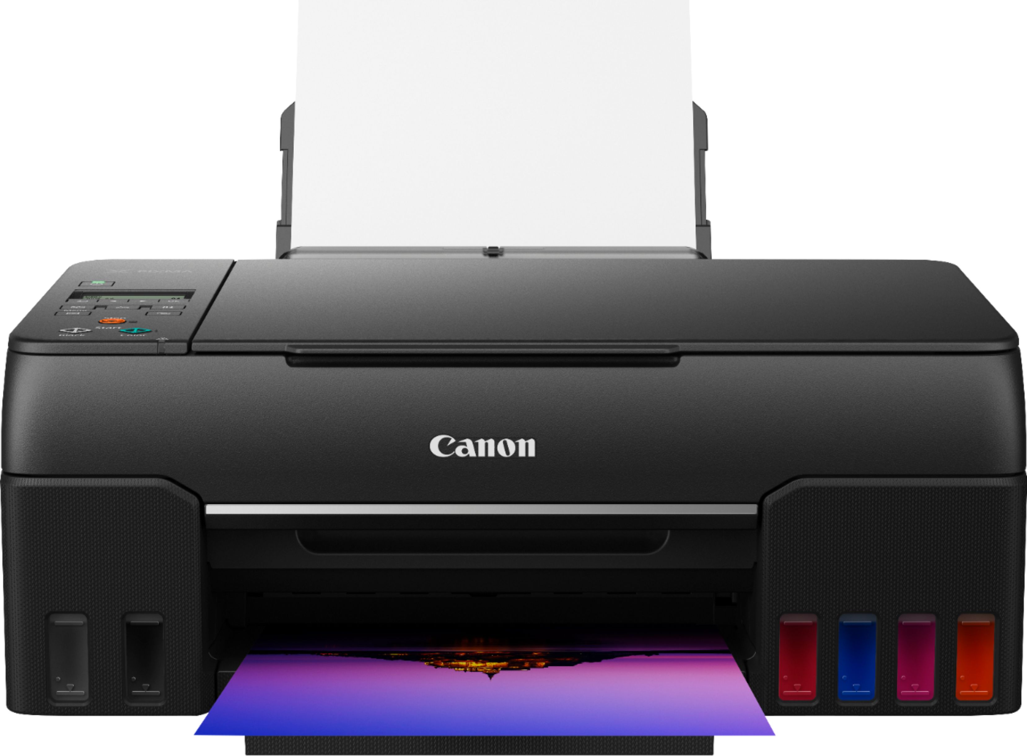 Left View: Canon - MAXIFY MegaTank GX6021 Wireless All-In-One Inkjet Printer - White