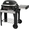 Angle. Weber - Pulse 2000 Electric Outdoor Grill with Cart - Black.