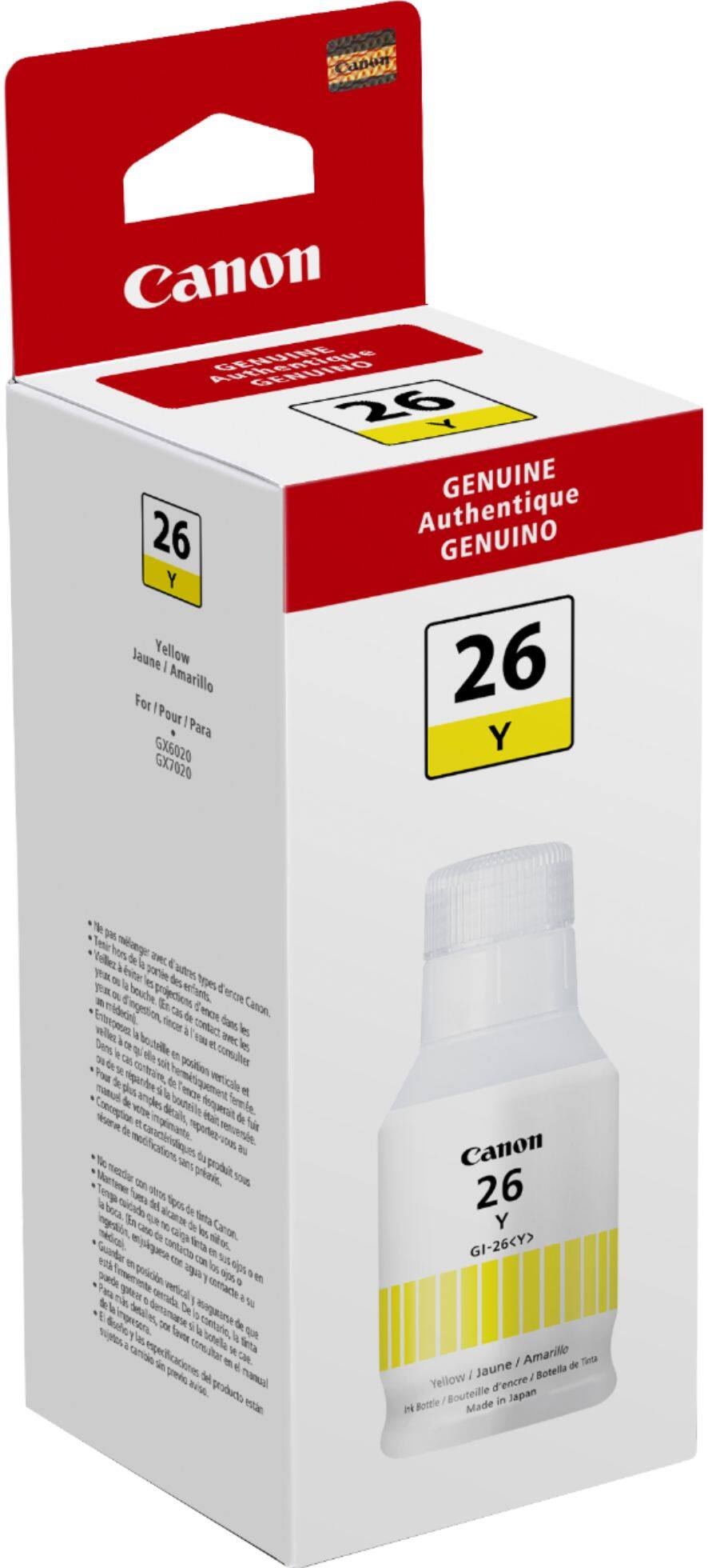 Alt View 1. Canon - MegaTank GI-26 Ink Bottle - Pigment Yellow.