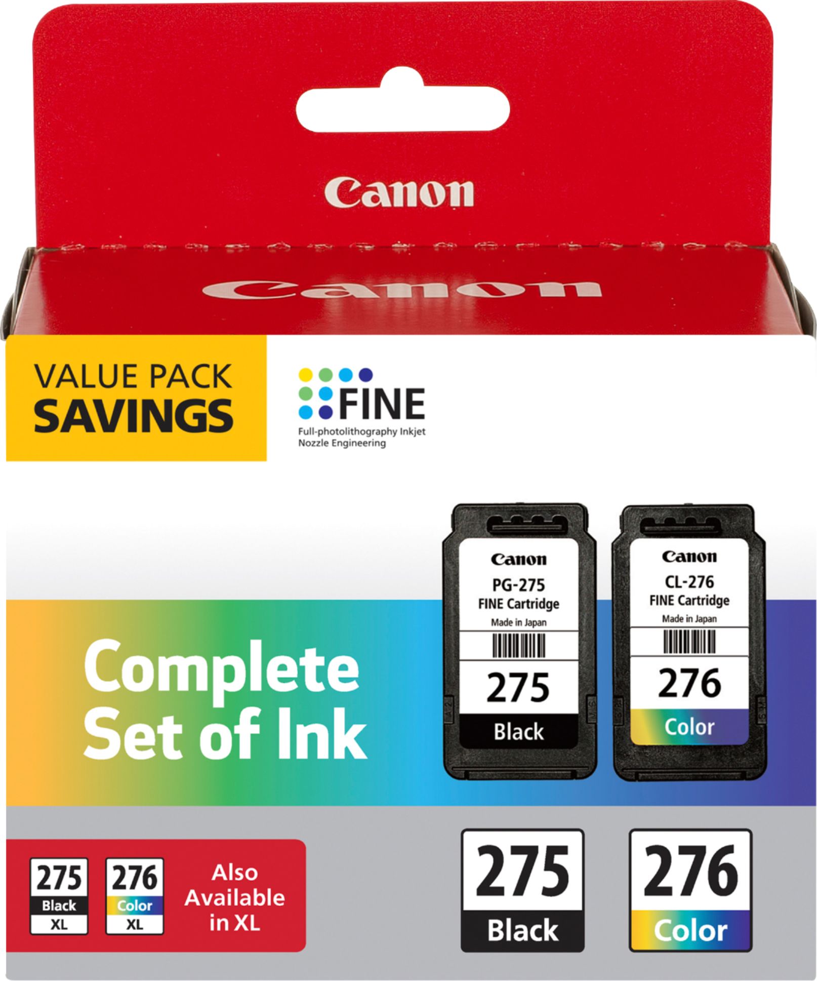 Impasse incident ring Canon PG-275/CL-276 2-Pack Standard Capacity Ink Cartridges Black/Multi  4988C005 - Best Buy