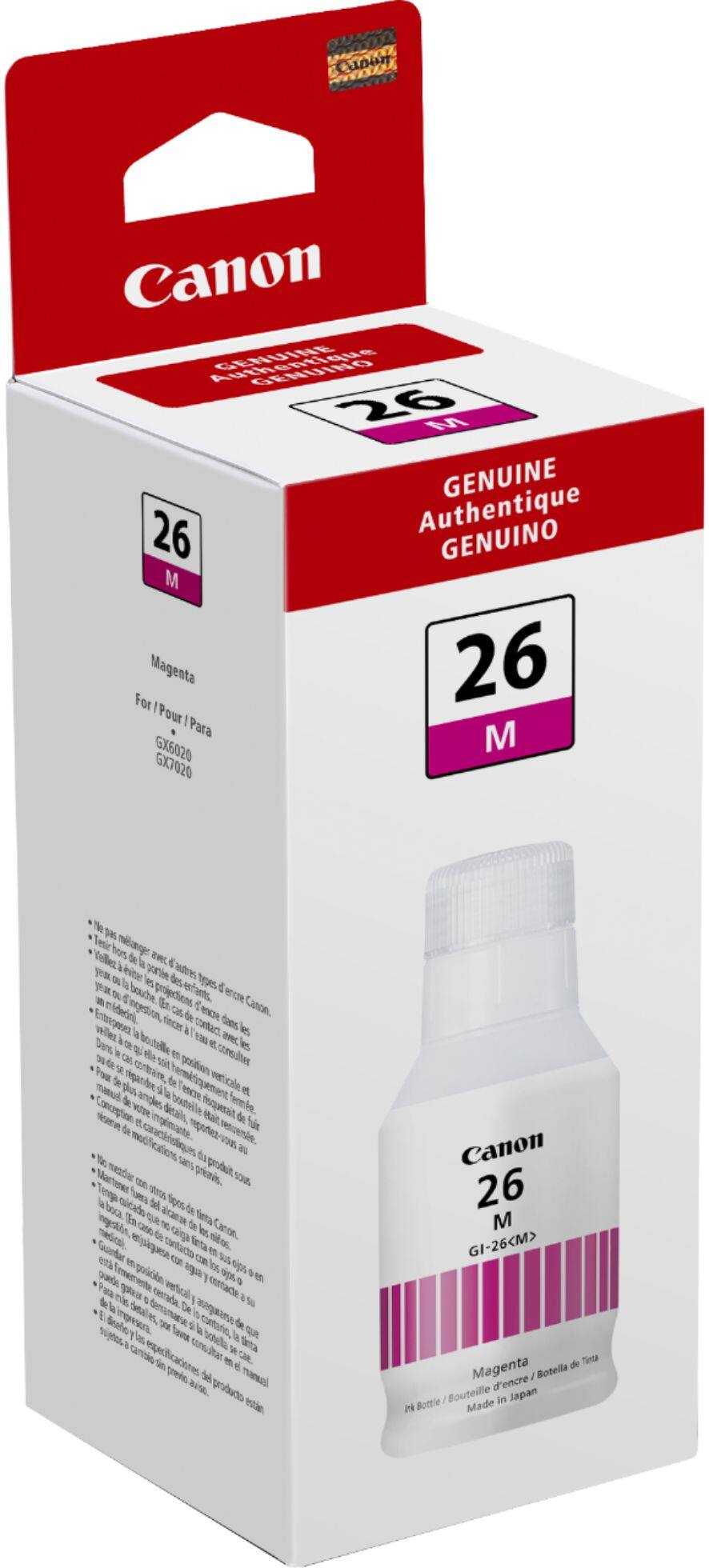 Alt View 1. Canon - MegaTank GI-26 Ink Bottle - Pigment Magenta.