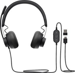 Logitech - Zone 750 Wired Noise Canceling Over-Ear Headset - Black - Angle_Zoom
