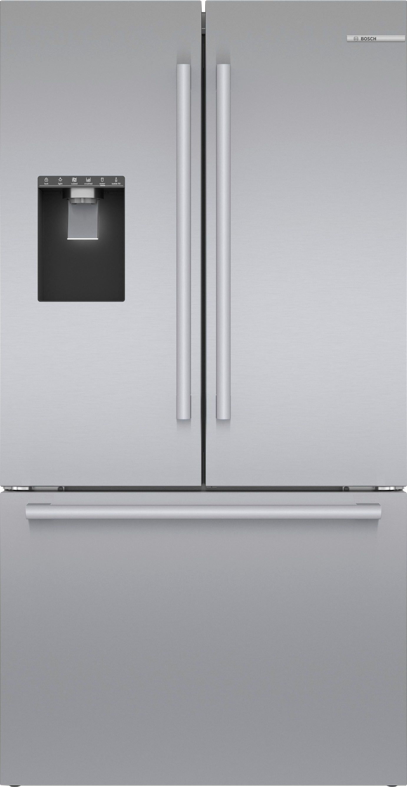 Bosch - 500 Series 26 Cu. Ft. French Door Smart Refrigerator with QuickIcePro - Stainless Steel