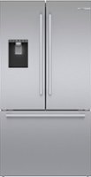 Bosch - 500 Series 26 Cu. Ft. French Door Smart Refrigerator with QuickIcePro - Stainless Steel - Front_Zoom