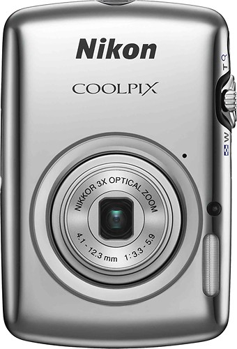  Nikon - Coolpix S01 10.1-Megapixel Digital Camera - Silver