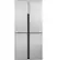 Front. Haier - 16.8 Cu. Ft. 4-Door French Door Counter Depth Refrigerator with LED Lighting - Stainless Steel.