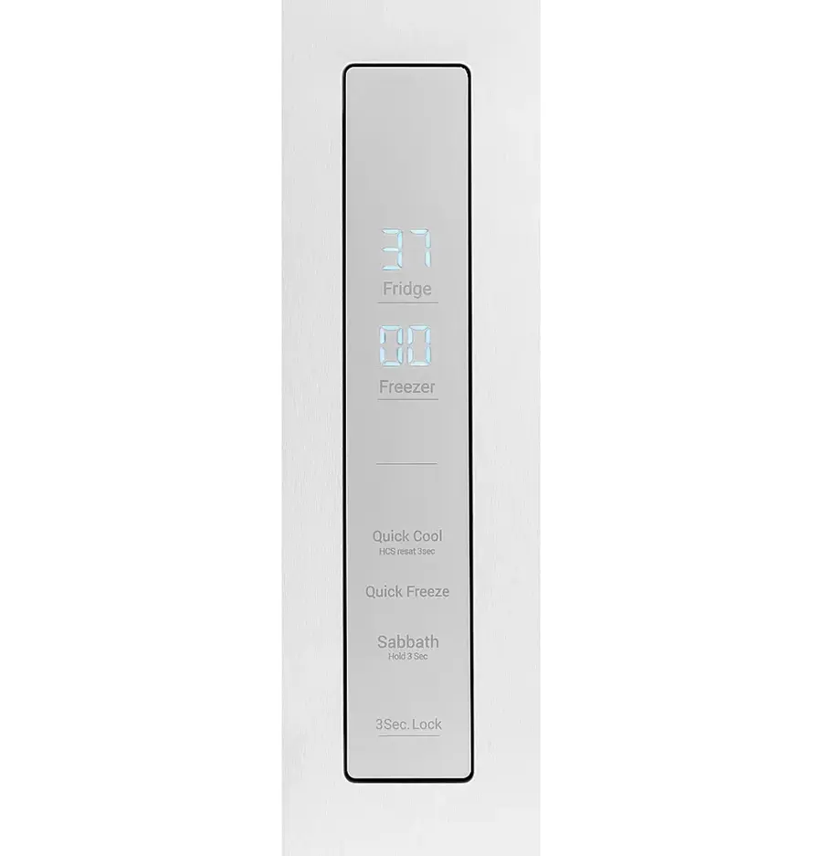 Alt View 17. Haier - 16.8 Cu. Ft. 4-Door French Door Counter Depth Refrigerator with LED Lighting - Stainless Steel.