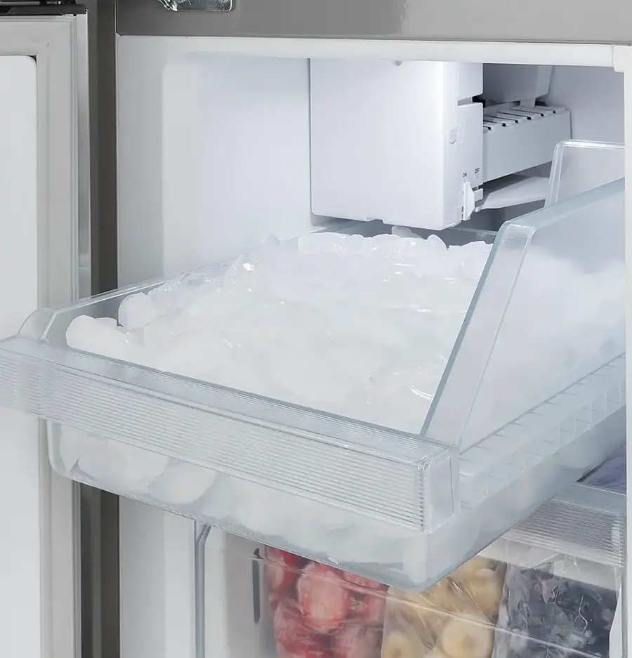 Alt View 18. Haier - 16.8 Cu. Ft. 4-Door French Door Counter Depth Refrigerator with LED Lighting - Stainless Steel.