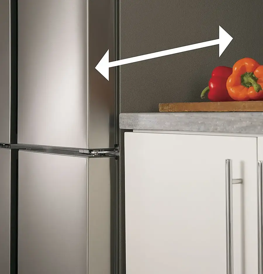 Alt View 39. Haier - 16.8 Cu. Ft. 4-Door French Door Counter Depth Refrigerator with LED Lighting - Stainless Steel.