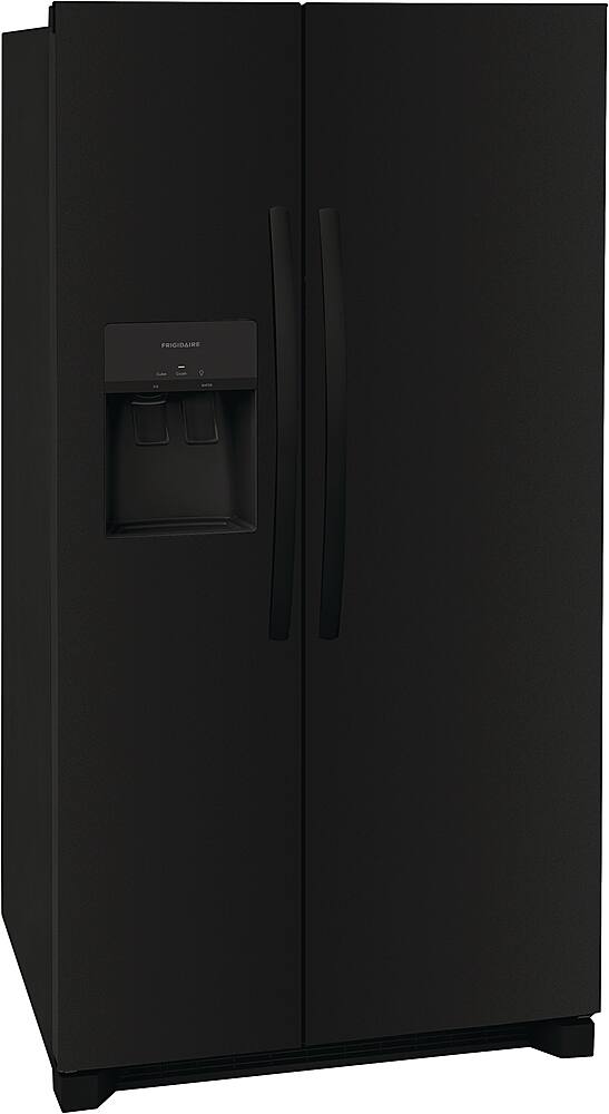 Angle. Frigidaire - 25.6 Cu. Ft. Side-by-Side Refrigerator - Black.