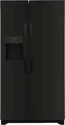 Front. Frigidaire - 25.6 Cu. Ft. Side-by-Side Refrigerator - Black.