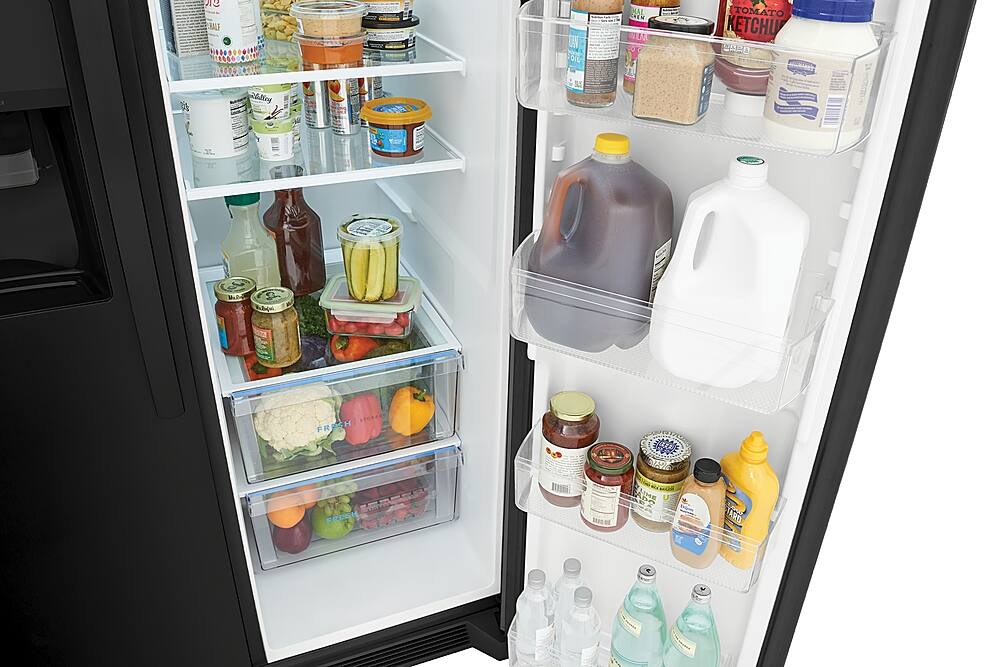 Alt View 11. Frigidaire - 25.6 Cu. Ft. Side-by-Side Refrigerator - Black.