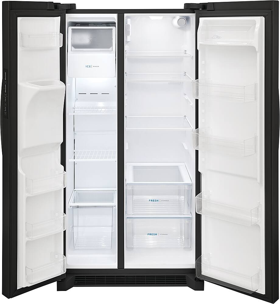 Alt View 2. Frigidaire - 25.6 Cu. Ft. Side-by-Side Refrigerator - Black.