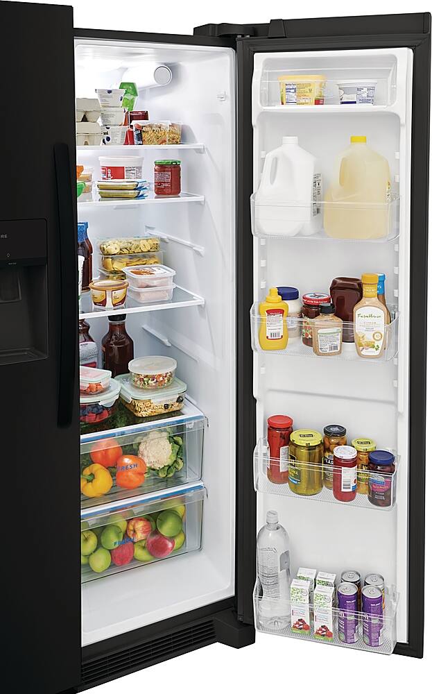 Alt View 5. Frigidaire - 25.6 Cu. Ft. Side-by-Side Refrigerator - Black.