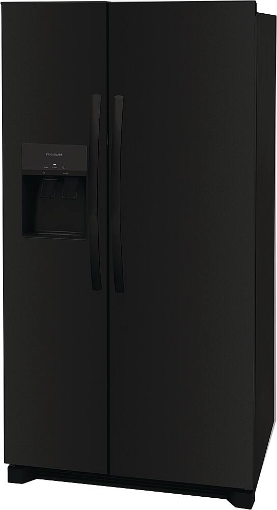 Left. Frigidaire - 25.6 Cu. Ft. Side-by-Side Refrigerator - Black.
