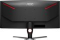 Back Zoom. AOC - 30" LCD Ultra Wide Curved Monitor - Black/Red.