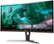Left Zoom. AOC - 30" LCD Ultra Wide Curved Monitor - Black/Red.