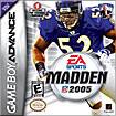 Front Detail. Madden NFL 2005 - Game Boy Advance.