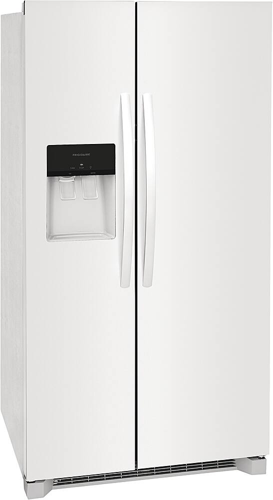 Angle. Frigidaire - 25.6 Cu. Ft. Side-by-Side Refrigerator - White.