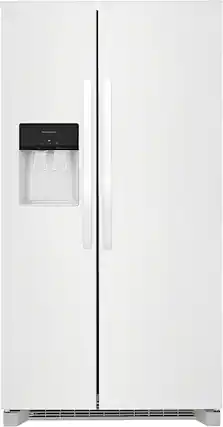 Front. Frigidaire - 25.6 Cu. Ft. Side-by-Side Refrigerator - White.