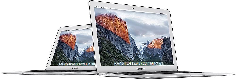 Angle. Apple - MacBook Air 13.3" Certified Refurbished - Intel Core i5 - 8GB Memory - 256GB Flash Storage (2015) - Silver.