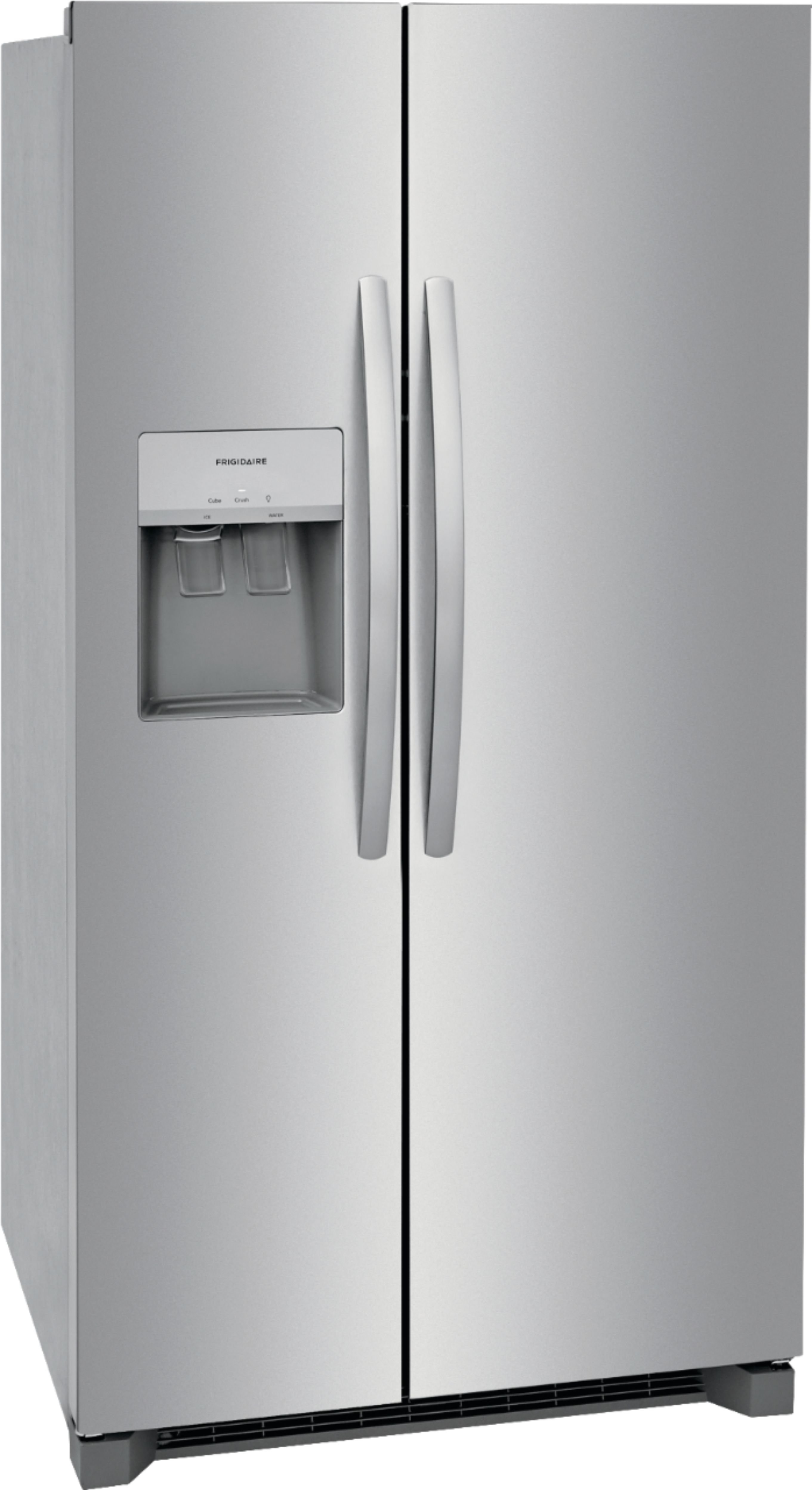 Angle View: Frigidaire - 25.6 Cu. Ft. Side-by-Side Refrigerator - Stainless steel