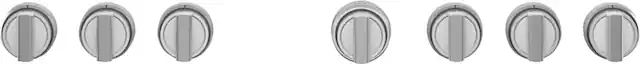 Front. Monogram - Knob Kit for Monogram 36" Pro Range - Stainless Steel.