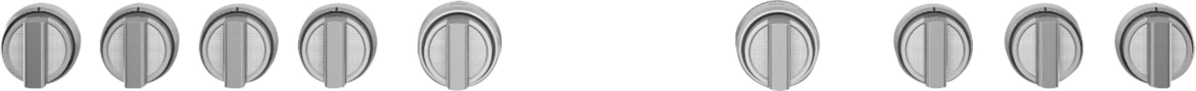 Front. Monogram - Knob Kit for Monogram 48" Pro Range - Stainless Steel.